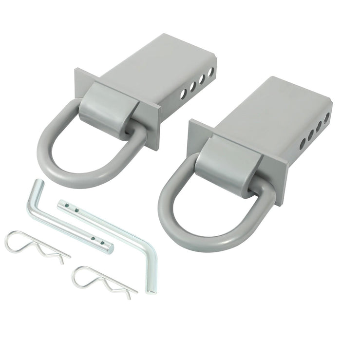 DURAFORCE 2pcs Adjustable Trailer Stake Pocket 5/8" D Ring Zinc Coated For Standard 2"x4"