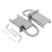 DURAFORCE 2pcs Adjustable Trailer Stake Pocket 5/8" D Ring Zinc Coated For Standard 2"x4"