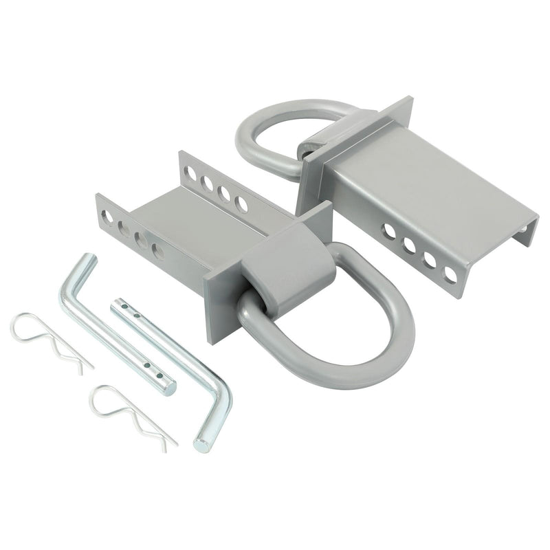 DURAFORCE 2pcs Adjustable Trailer Stake Pocket 5/8" D Ring Zinc Coated For Standard 2"x4"