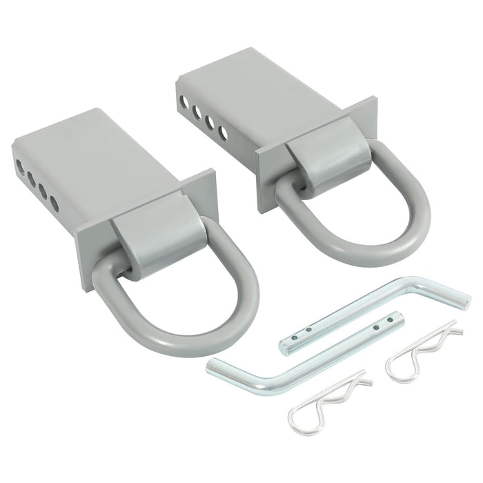 DURAFORCE 2pcs Adjustable Trailer Stake Pocket 5/8" D Ring Zinc Coated For Standard 2"x4"