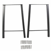 DURAFORCE 28" Metal Table Legs Trapezoid Coffee Table Legs Desk Legs Heavy Duty Steel 2PCS