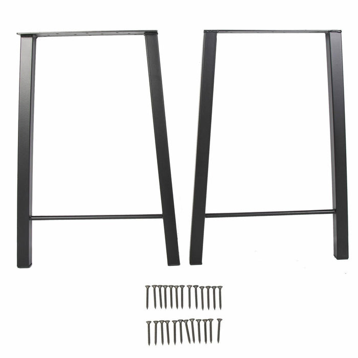 DURAFORCE 28" Metal Table Legs Trapezoid Coffee Table Legs Desk Legs Heavy Duty Steel 2PCS