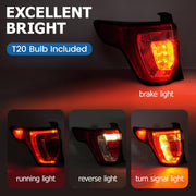DURAFORCE For 2016 2017 2018 2019 Ford Explorer Driver Side Tail Light Brake Lamp w/Bulb