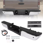 DURAFORCE Chrome Rear Bumper Assembly For 2008-2016 Ford F250 F350 F450 w/ Sensor Holes