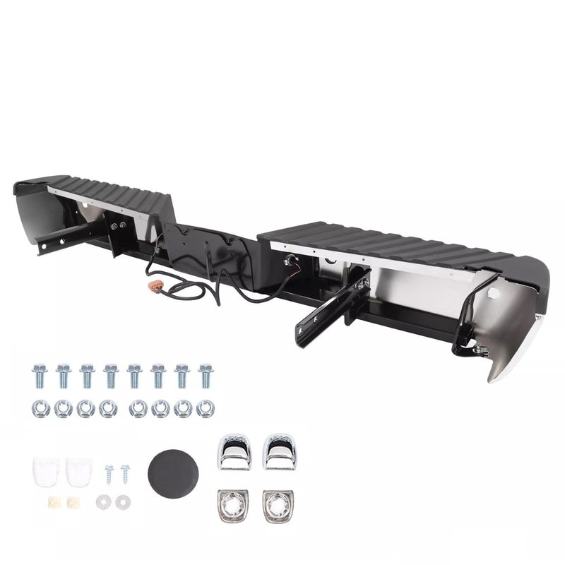 DURAFORCE Chrome Rear Bumper Assembly For 2008-2016 Ford F250 F350 F450 w/ Sensor Holes