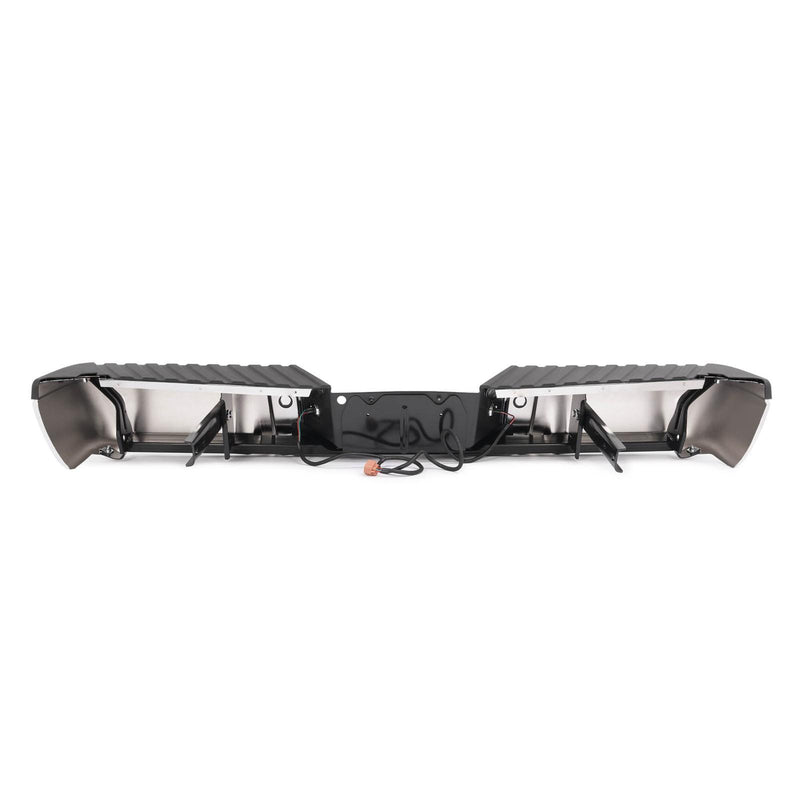 DURAFORCE Chrome Rear Bumper Assembly For 2008-2016 Ford F250 F350 F450 w/ Sensor Holes