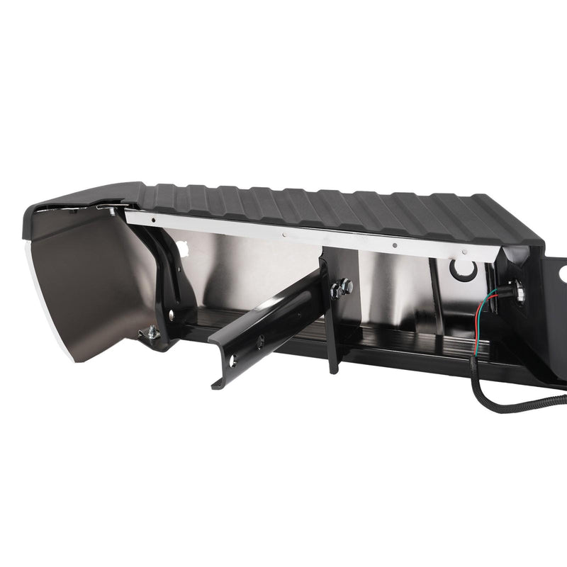 DURAFORCE Chrome Rear Bumper Assembly For 2008-2016 Ford F250 F350 F450 w/ Sensor Holes