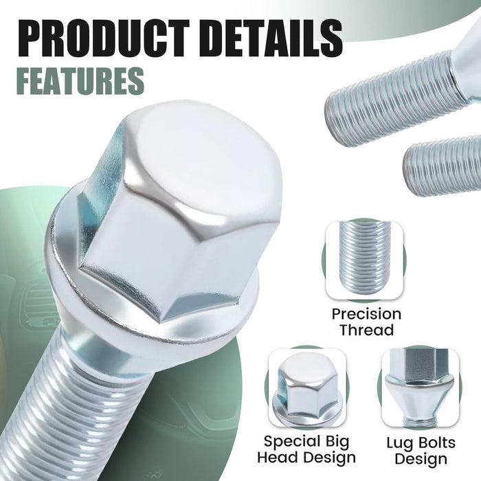 DURAFORCE 20X Wheel Lug Bolts For Jeep Cherokee Compass Chrysler 200 Dodge Dart 2012-2025