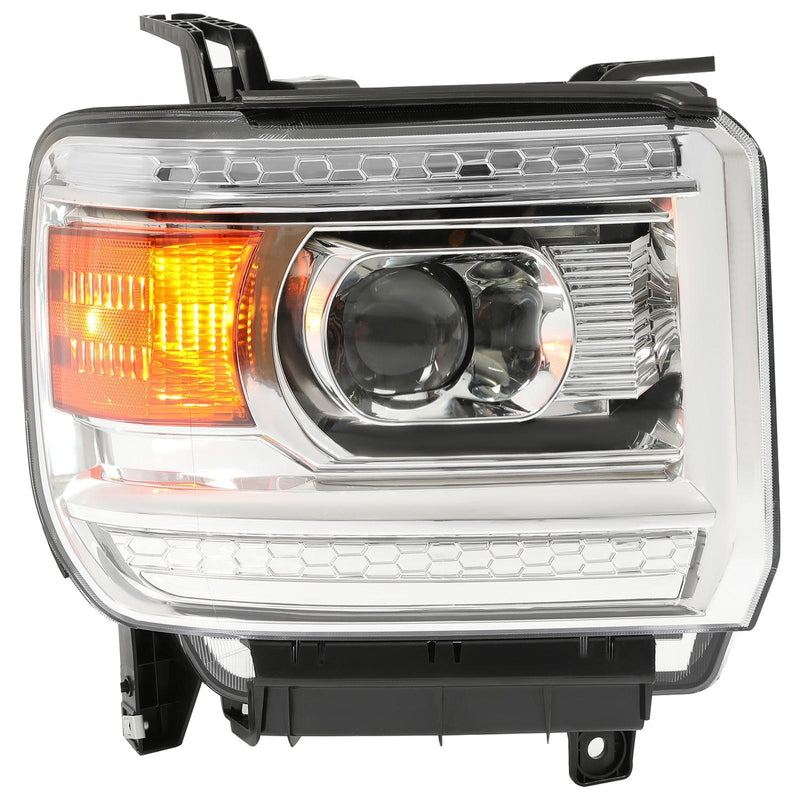 DURAFORCE Halogen Headlights Projector For 2014-2018 GMC Sierra 1500 15-19 2500 3500HD