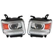 DURAFORCE Halogen Headlights Projector For 2014-2018 GMC Sierra 1500 15-19 2500 3500HD