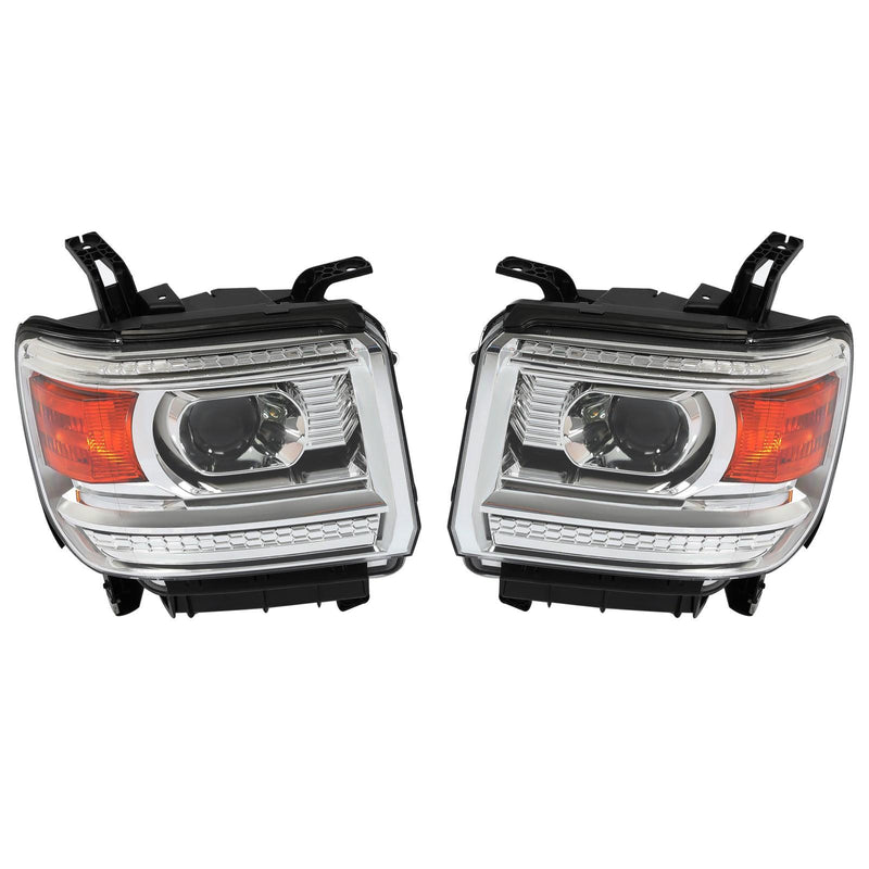 DURAFORCE Halogen Headlights Projector For 2014-2018 GMC Sierra 1500 15-19 2500 3500HD