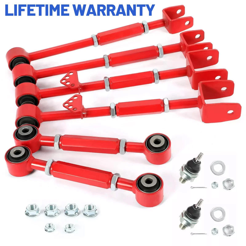 DURAFORCE Suspension Rear Camber Control Arms Toe Kit for Accord TL 08-2013 Powder Coated