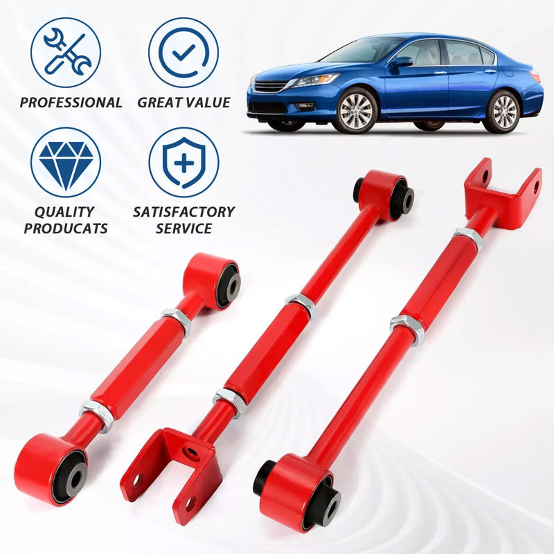 DURAFORCE Suspension Rear Camber Control Arms Toe Kit for Accord TL 08-2013 Powder Coated