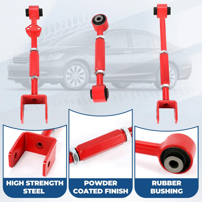 DURAFORCE Suspension Rear Camber Control Arms Toe Kit for Accord TL 08-2013 Powder Coated