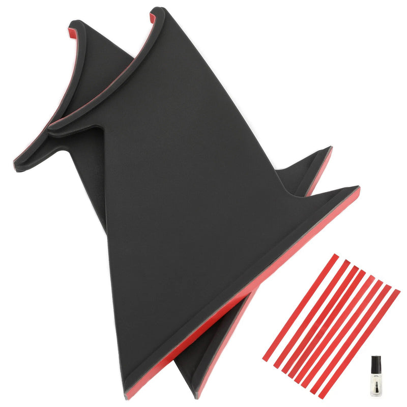 DURAFORCE Black Fit For Subaru Impreza WRX STI 2015-2021 Rear Spoiler Wing Stabilizer 2pcs