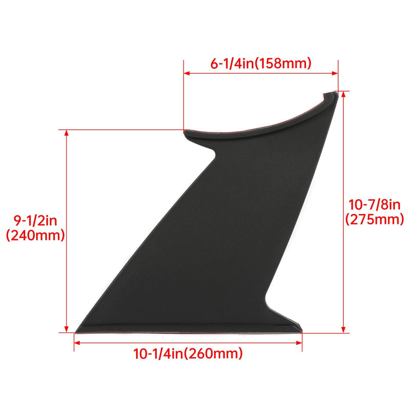 DURAFORCE Black Fit For Subaru Impreza WRX STI 2015-2021 Rear Spoiler Wing Stabilizer 2pcs