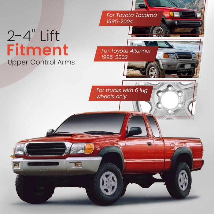 DURAFORCE 2-4" Lift Upper Control Arms For Toyota 4runner 96-02/ Tacoma 1995-2004