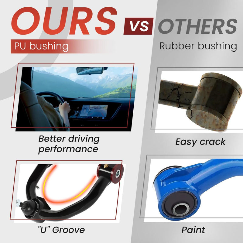 DURAFORCE 2-4" Lift Upper Control Arms For Toyota 4runner 96-02/ Tacoma 1995-2004