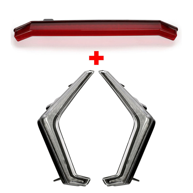 DURAFORCE Front Accent Light & Rear Brake Taillight Kit For Polaris RZR XP 1000 Turbo 19+