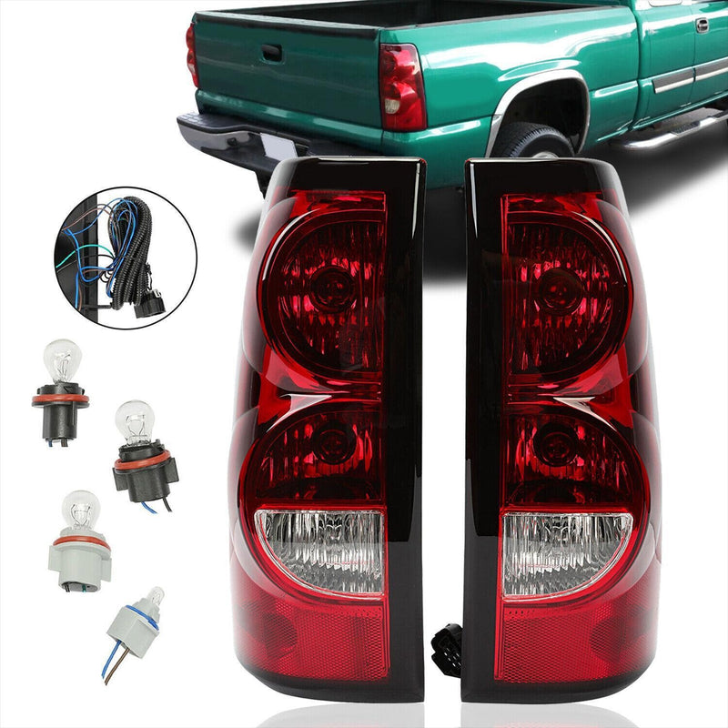 DURAFORCE Rear Brake Lamps Tail Lights For Chevy Silverado 1500 2500 3500 HD 2003-2006 L+R