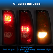 DURAFORCE Rear Brake Lamps Tail Lights For Chevy Silverado 1500 2500 3500 HD 2003-2006 L+R