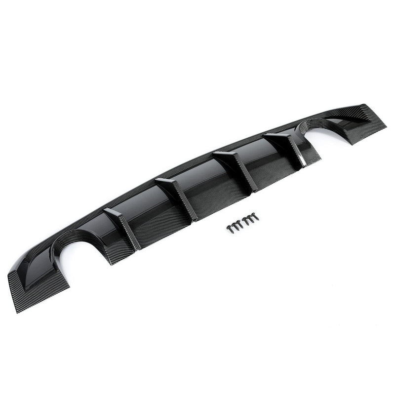 DURAFORCE Carbon Fiber Style Rear Diffuser Bumper Lip Valance For Charger SRT8 2012-2014