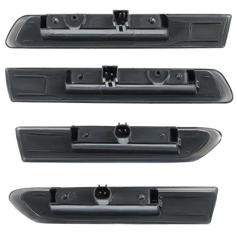 DURAFORCE 4pcs LED Smoke Front Rear Side Marker Bumper Signal Lights For Acura TL 2004-08