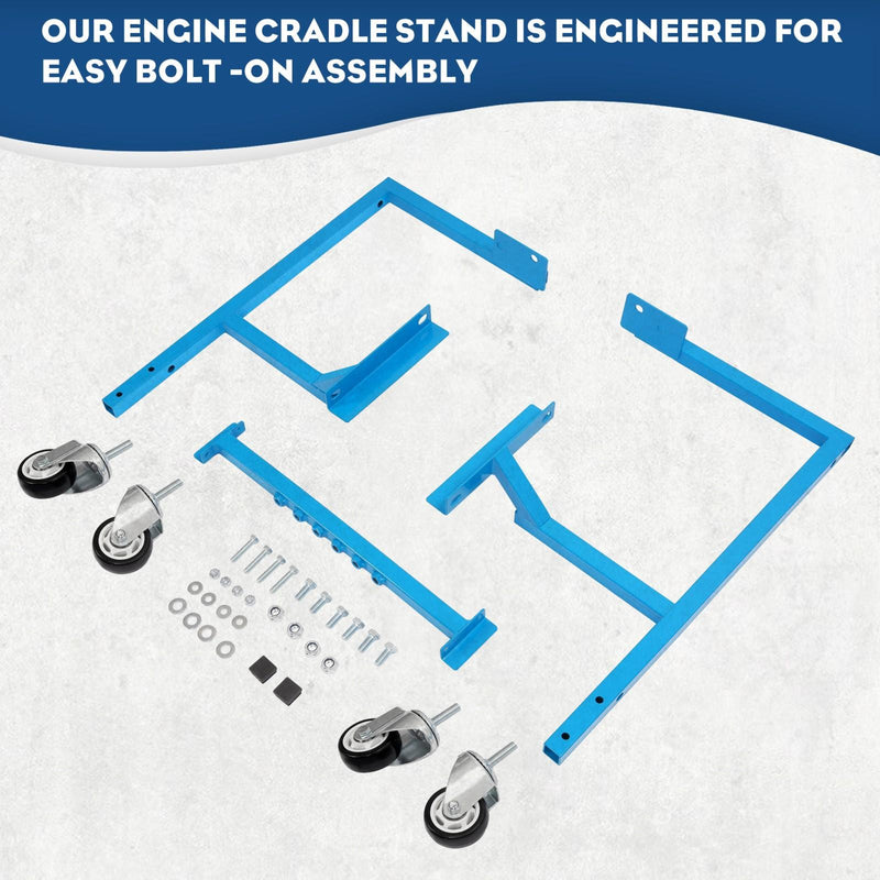DURAFORCE Engine Cradle W/Wheels For Ford Small Block Mover Repair Rebuild Stand 1000LBS