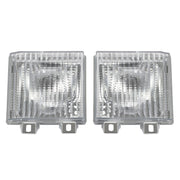 DURAFORCE L&R Clear Turn Signal Corner Side Marker Light Lamp For Chevy GMC Pickup Truck