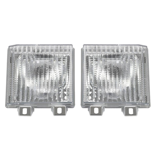 DURAFORCE L&R Clear Turn Signal Corner Side Marker Light Lamp For Chevy GMC Pickup Truck