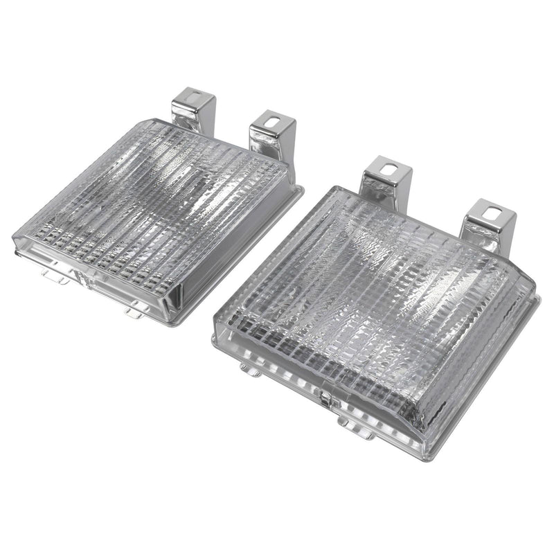 DURAFORCE L&R Clear Turn Signal Corner Side Marker Light Lamp For Chevy GMC Pickup Truck