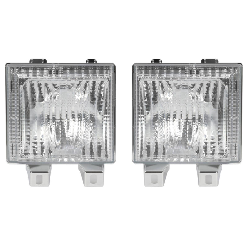 DURAFORCE L&R Clear Turn Signal Corner Side Marker Light Lamp For Chevy GMC Pickup Truck