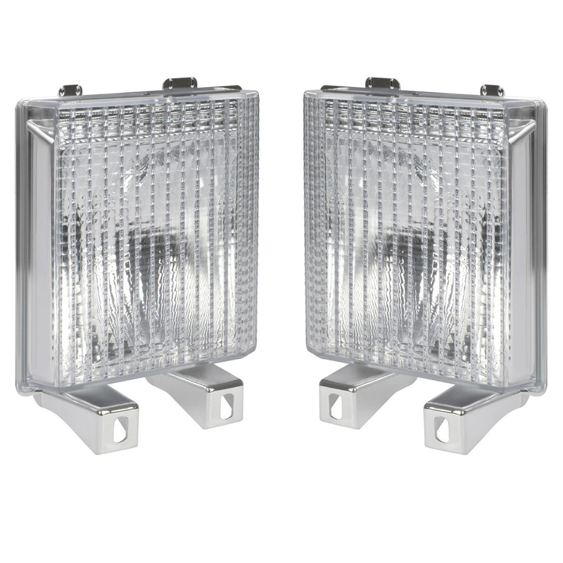 DURAFORCE L&R Clear Turn Signal Corner Side Marker Light Lamp For Chevy GMC Pickup Truck