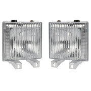 DURAFORCE L&R Clear Turn Signal Corner Side Marker Light Lamp For Chevy GMC Pickup Truck