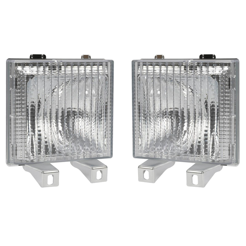 DURAFORCE L&R Clear Turn Signal Corner Side Marker Light Lamp For Chevy GMC Pickup Truck