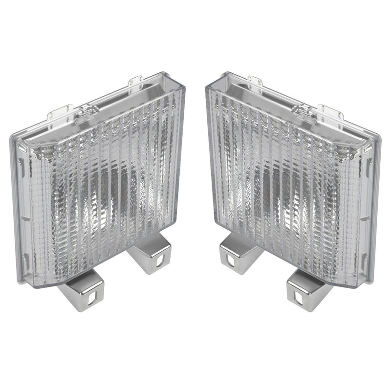 DURAFORCE L&R Clear Turn Signal Corner Side Marker Light Lamp For Chevy GMC Pickup Truck