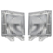 DURAFORCE L&R Clear Turn Signal Corner Side Marker Light Lamp For Chevy GMC Pickup Truck
