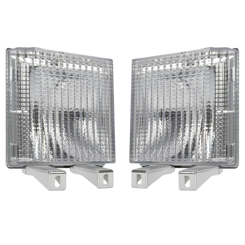 DURAFORCE L&R Clear Turn Signal Corner Side Marker Light Lamp For Chevy GMC Pickup Truck