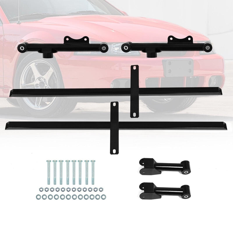DURAFORCE Upper & Lower Tubular Rear Control Arms Subframe Connector For Mustang 79-04