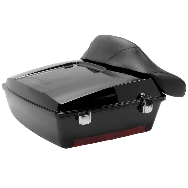 DURAFORCE Chopped Pack Trunk w/ Rack For Harley Davidson Touring Road King Glide 97-08