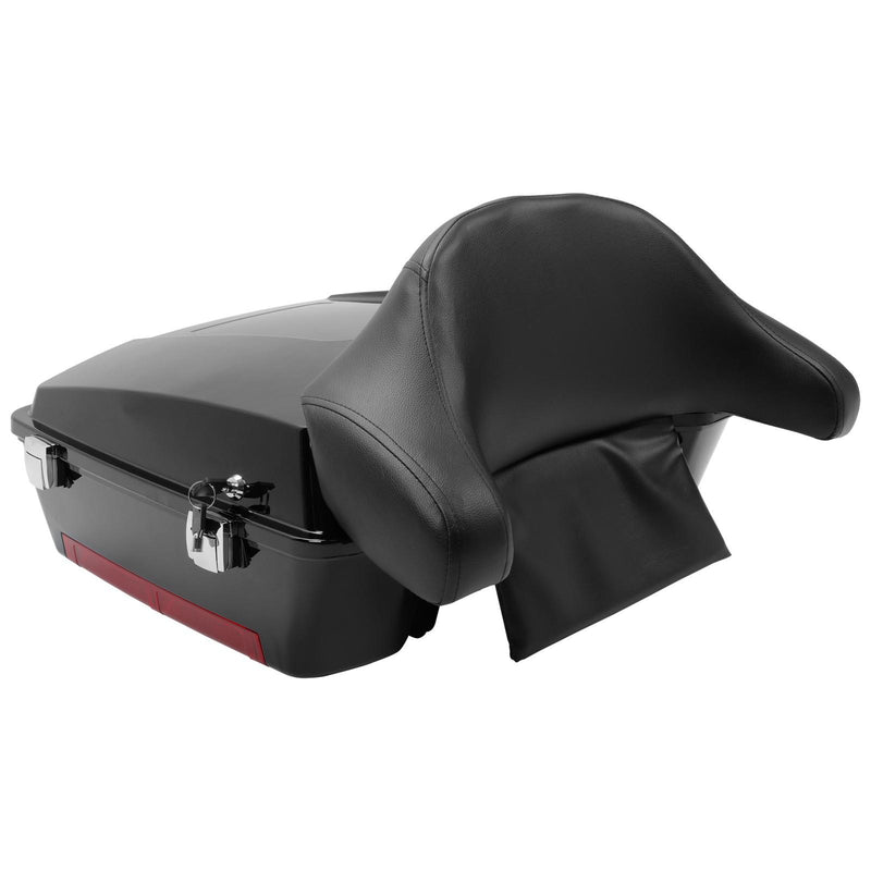 DURAFORCE Chopped Pack Trunk w/ Rack For Harley Davidson Touring Road King Glide 97-08