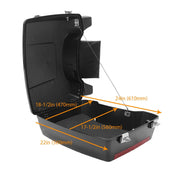 DURAFORCE Chopped Pack Trunk w/ Rack For Harley Davidson Touring Road King Glide 97-08