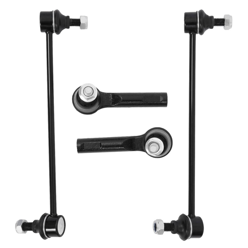 DURAFORCE 4x Front Stabilizer Sway Bar End Links & Outer Tie Rod Kit For Equinox 2010-2017