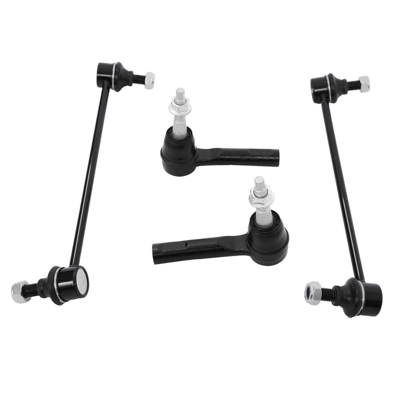 DURAFORCE 4x Front Stabilizer Sway Bar End Links & Outer Tie Rod Kit For Equinox 2010-2017