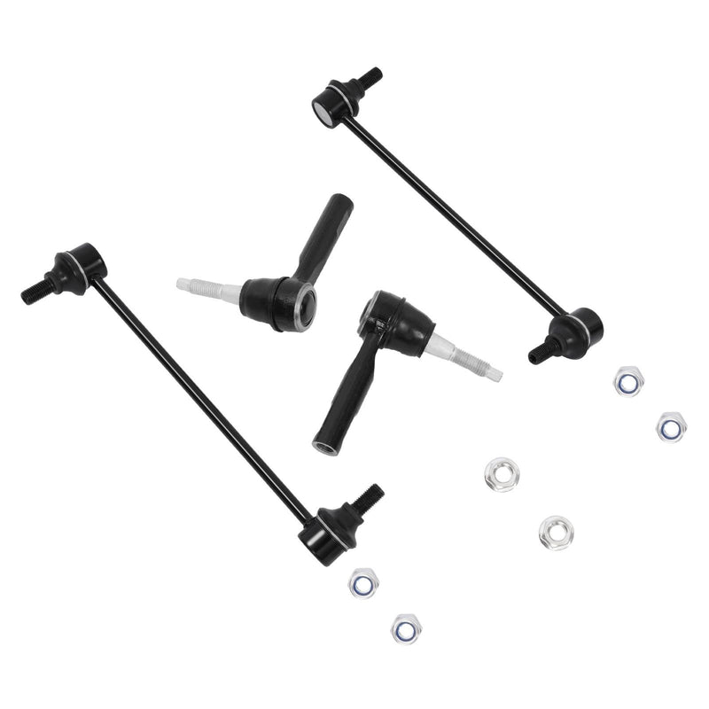 DURAFORCE 4x Front Stabilizer Sway Bar End Links & Outer Tie Rod Kit For Equinox 2010-2017