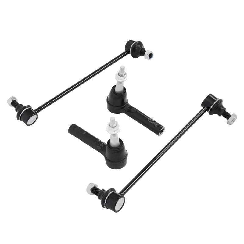 DURAFORCE 4x Front Stabilizer Sway Bar End Links & Outer Tie Rod Kit For Equinox 2010-2017