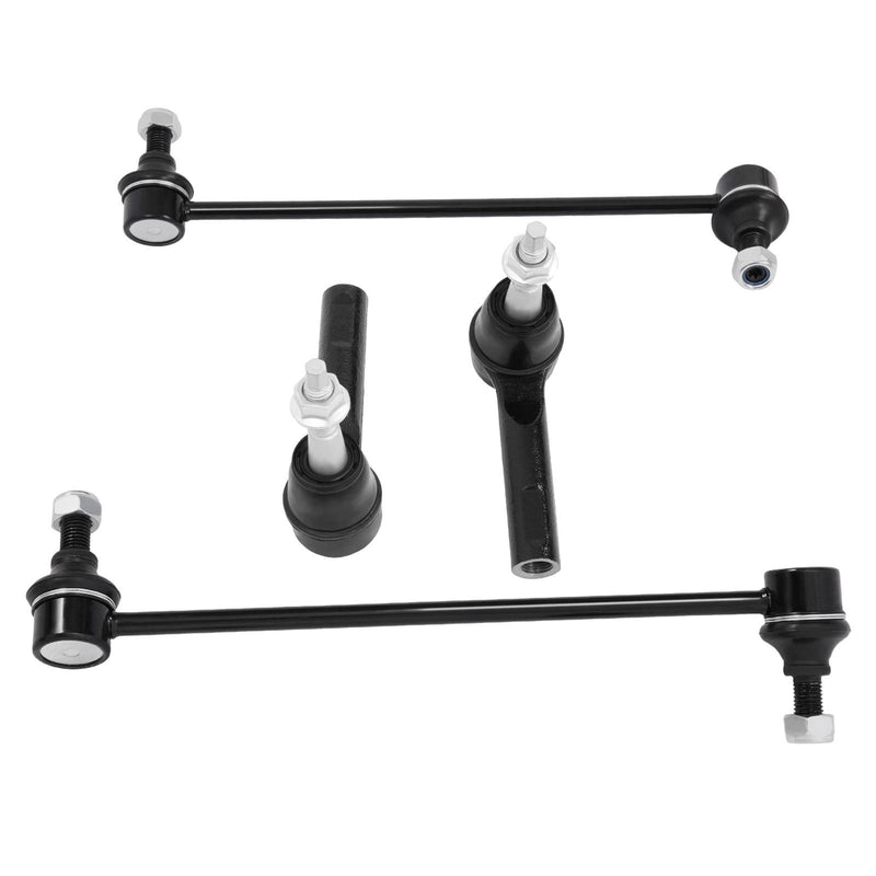 DURAFORCE 4x Front Stabilizer Sway Bar End Links & Outer Tie Rod Kit For Equinox 2010-2017
