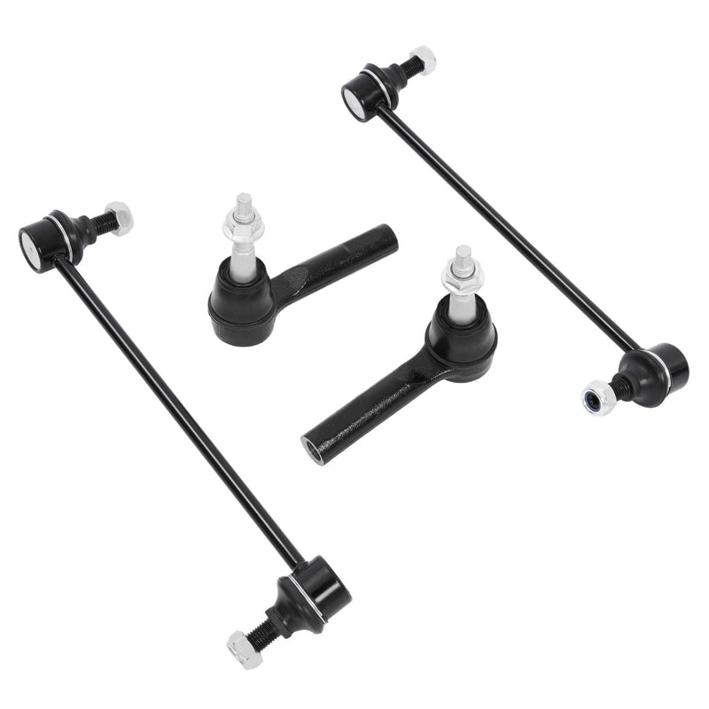 DURAFORCE 4x Front Stabilizer Sway Bar End Links & Outer Tie Rod Kit For Equinox 2010-2017