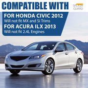 DURAFORCE Engine Splash Shield For Honda Civic 2012/Acura ILX 2013 Under Cover Skid Plate
