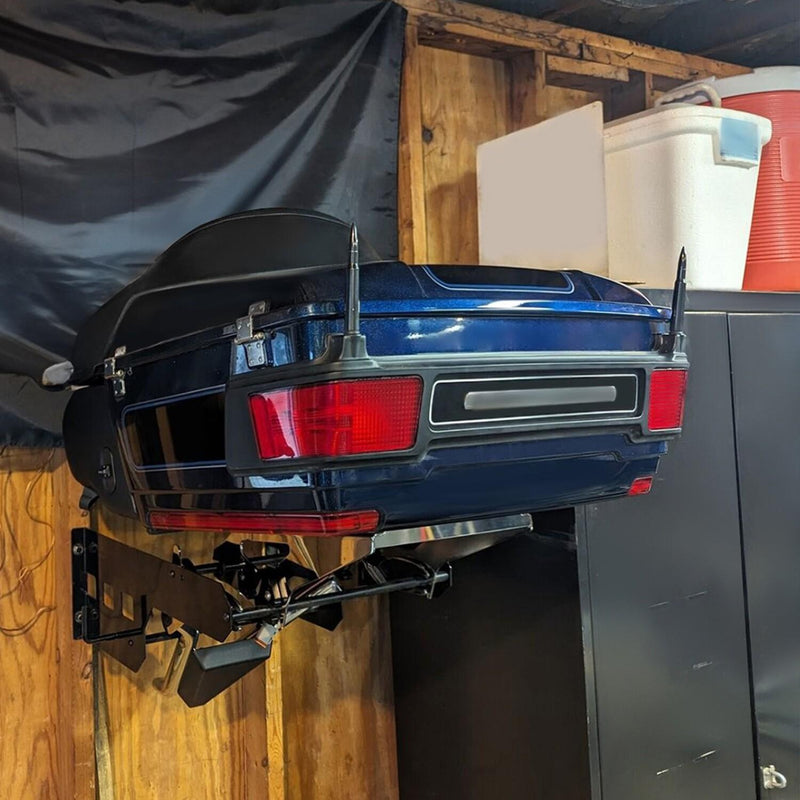 DURAFORCE Luggage Trunk Backrest Wall Mount Storage Rack For Harley Road Glide accessories